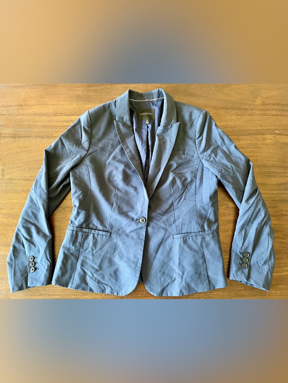 Banana Republic “Classic Fit” Navy Italian Wool Blazer - Size 10 Petite